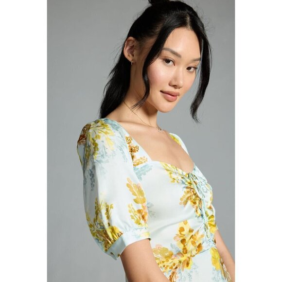 FAVORITE DAUGHTER The Vineyard Floral Print Maxi Dress in Sky Blue Size US 0 - Picture 5 of 13